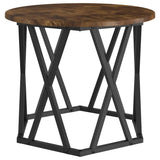 Side Table 2 pcs Smoked Oak Engineered Wood and Steel 868245