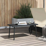 Garden Coffee Table Rectangular Black 80x40x37 cm Poly Rattan 4104055