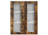 Wall Glass Cabinet LUCCA Smoked Oak 60 x 31 x 100 cm 885180