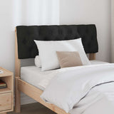 Upholstered Headboard Black 90 cm Solid Pine Wood 879196