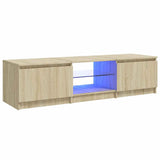 TV Cabinet with LED Lights Sonoma Oak 140x40x36 cm 804295