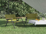 Camping Chair Set of 2 Green 319483