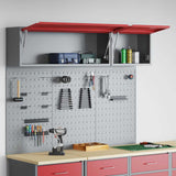 Tool Cabinet Set with Shelf 5 pcs Red Powder-Coated Steel 3321413