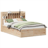 Bed Frame without Mattress 140x190 cm Solid Wood Pine 3323506