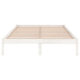 810018 Bed Frame without Mattress White Solid Wood 140x200 cm