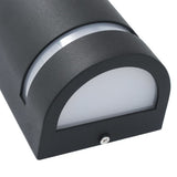 Outdoor Wall Lights 2 pcs 35 W Black Half-round 45649