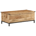 ZNTS Coffee Table with Drawers 110x50x40 cm Solid Wood Mango 374053