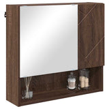 Mirror Cabinet Brown Oak 59 x 17 x 55 cm Engineered Wood 883371