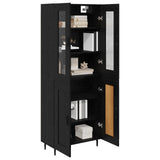 Highboard 2 pcs Black Oak Engineered Wood 3416241