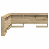 Storage Headboard with Shelf Sonoma Oak 200 cm Engineered Wood 3335471