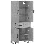 Highboard Concrete Grey 69.5x34x180 cm Engineered Wood 3198173