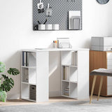 Desk with Shelf White 90 x 50 x 75 cm Engineered Wood 869506