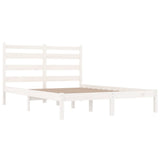 3103669 Bed Frame without Mattress White Solid Wood 200x200 cm