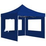 Professional Folding Party Tent with Walls Aluminium 2x2 m Blue 48931