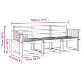 Outdoor Sofa Set 3 pcs Natural 3365932