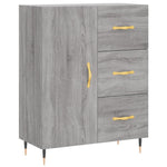 Highboard Grey Sonoma 69.5x34x180 cm Engineered Wood 3189427