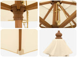 Outdoor Dining Set with Parasol 8 pcs Cream White 3438538