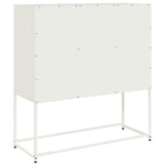 ZNTS Sideboard White 100.5x39x107 cm Cold-rolled Steel 853409