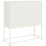 ZNTS Sideboard White 100.5x39x107 cm Cold-rolled Steel 853409