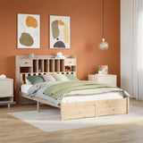 Bookcase Bed without Mattress 140x200cm Solid Wood Pine 3322419