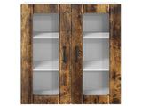 Wall Glass Cabinet LUCCA Smoked Oak 60 x 31 x 80 cm 885090