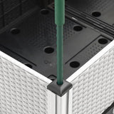 Garden Planter with Trellis White 160x40x142.5 cm PP 367964