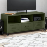 TV Cabinet Olive Green 100.5x39x43.5 cm Steel 846696