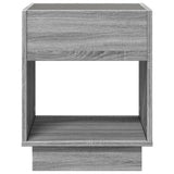 Bedside Table with Infinity LED Grey Sonoma 40x40x50 cm 3284082