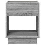 ZNTS Bedside Table with Infinity LED Grey Sonoma 40x40x50 cm 3284082