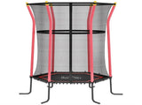Kids Trampoline Mini Bouncer with Enclosure Safety Net For Ages 3-10 Years - Red T3398P348060