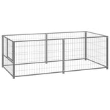Dog Kennel Silver 200x100x70 cm Steel 150793