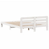 Bed Frame without Mattress White 140x200 cm Solid Wood Pine 855550