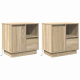 Bedside Cabinet with Drawer 2 pcs Sonoma Oak 50 x 34.5 x 50 cm 869583