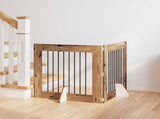 Dog Gate with Stands 2 pcs Old Wood 80 x 80 cm Engineered Wood 892077