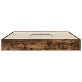 Ottoman Bed Frame Smoked Oak 203 x 180 x 25 cm Engineered Wood 3409209