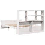 ZNTS Bookcase Bed without Mattress White 140x200cm Solid Wood Pine 3322472
