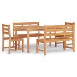 5 Piece Garden Dining Set Solid Wood Teak 3157198