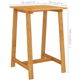 Garden Bar Table 70x70x104 cm Solid Acacia Wood 312408