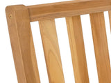 Bar Stool 2 pcs Natural Solid Teak Wood 42030011