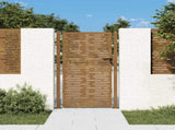 Garden Gate 100x175 cm Corten Steel Square Design 153254