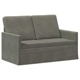 Sofa Set 2 pcs Light Grey Corduroy Fabric 3433242