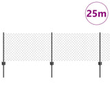 Fence and Post Grey 0.6 x 25 m Steel 3336274