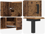Sideboard with Drawer Old Wood 100 x 36 x 60 cm Engineered Wood 882478