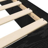 Bed Frame with Storage Black Oak 80 x 200 cm Engineered Wood 3429563