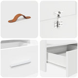 Storage Bed Frame White 160 x 200 cm Engineered Wood 3335277