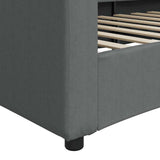 Day Bed without Mattress Dark Grey 90x190 cm Single Fabric 354197