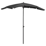Garden Parasol Anthracite Polyester, Steel Large Tiltable 315553