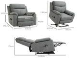 Faux Leather 70&deg Electric Riser Recliner Chair - Grey T3398P344485