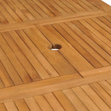 Extending Garden Table x80x75cm Solid Teak Wood 47420