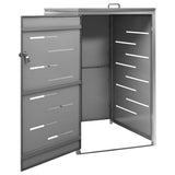 Single Wheelie Bin Shed 69x77.5x112.5 cm Stainless Steel 149554